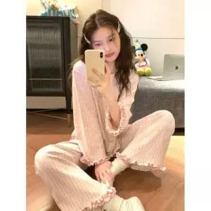 토르 여사친 분홍 체크 세트 도트 파자마 OPH1