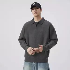 EAMT 남친 빈티지 가을 스웨터 카디건 느슨한 신상 터틀넥 가디건 YJ3