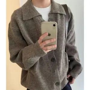 EAMT 남친 가을 차콜 숄카라 카디건 스웨터 YJ3