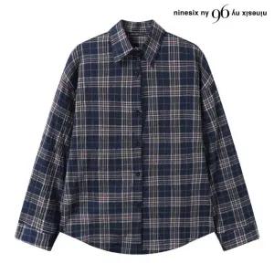 데일리 체크 오버핏 긴팔 셔츠 (NQ1BA019L0)