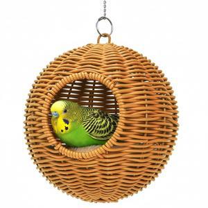 케이지용 ZENFUN 해먹 스틸 있는 은신처 둥지 프레임 츄프루프 작은 둥지 핀치 카나리아 레이 침대 잉꼬 패드가 세척 오두막 하우스 따뜻한 플러시 버기 가능한 러브버드용 수면