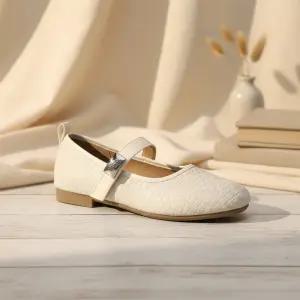 여성용 일상용 사각 메리제인 플랫슈즈