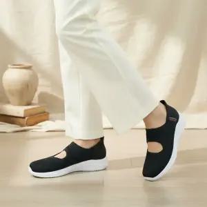 여성 데일리 편안한 니트 메리제인 플랫슈즈