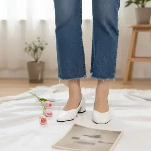 여성 사계절 베이직 로우힐 플랫슈즈