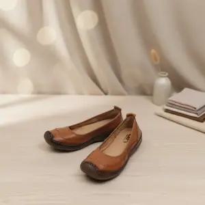 여성 모던 캐주얼 가죽 플랫슈즈 데일리 컴포트