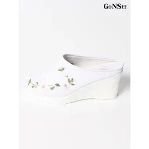 [하프클럽/고앤씨]여성 명절 키높이 한복 꽃신 결혼식 웨딩 슈즈 신발 슬리