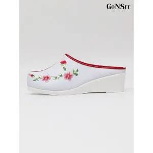 [하프클럽/고앤씨]여성 명절 수팔 한복 꽃신 결혼식 웨딩 슈즈 신발 슬리퍼