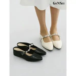 [하프클럽/고앤씨]여성 새런 메리제인 스틸레토 뮬 블로퍼 정장 구두 4cm