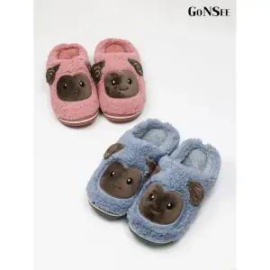 [하프클럽/고앤씨]여성 겨울 방한 조이 양 퍼 털 슬리퍼 실내화 2.5cm