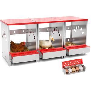 둥지 상자 있는 대형 굴리기 산란 오리 새를 그네 벽걸이형 금속 상자 컬렉션이 달걀 구멍이 통풍 3홀 위한 농어와 암탉