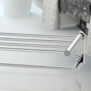 화장실수건걸이 HLBATH 스텐레스 수건걸이 2단 욕실수건 선반 IBA3030