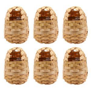 포펫팝 나무 외부 치카디 둥지 핀치 주머니 위커 벌새를 새집 오두막 위한 스패로우 매달린 직조 겨울용 벌새