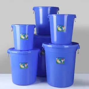 대형 발효통 뚜껑 플라스틱통 김장통 대용량통 수납통 원형 다용도통