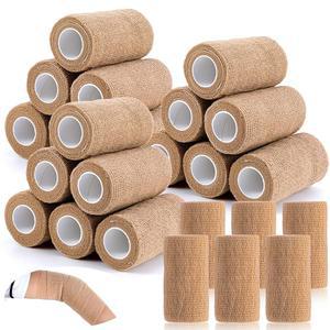 KIFMURASE 24롤 랩용 수의사 발목 셀프 운동 스트레치 탄성 컬러 스틱 테이프 다리 5야드 붕대 접착 스킨 응집 4인치 손목