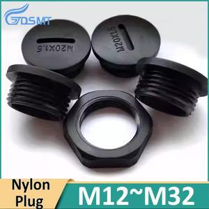 M12M32 나일론 방수 플러그 플라스틱 나사 밀봉 검정/흰색 홀 커버 캡