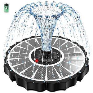 MP 태양열 8개 2000MAH 유리 목욕 분수 동력 배터리 조명 노즐 야외용 쇼가 구름 LED 자동 작동 정원 흰색 속에서도 조류 야간 5W 백업으로 있는