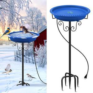 겨울철 야외용 있는 목욕 야드 목욕 파란색 조류 온도 난방 파란색 정원 위한 금속 100W 가능한 말뚝이 파티오 조절이 온수기 야외 그릇