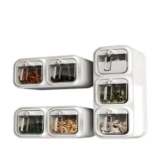 양념통 조미료통 벽부착 무타공 주방정리