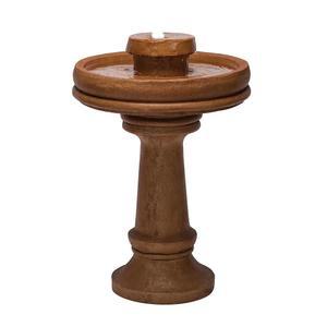 알파인 코퍼레이션 배스 조명 받침대 바닥 빈티지 TZL202 버드 브라운 야외 분수 LED 29인치