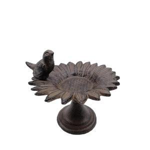 컴피 아워 야외 정원 주철 스프링 컬렉션 이즈 히어 브라운 버드배스 6인치 버드피더