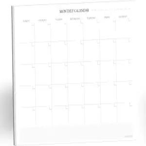 월간 캘린더 메모장 - 조직의 요구에 맞게 지정할 수 날짜가 않은 페이지 8.5 x 흰색