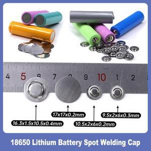 10  500Pcs 18650 배터리 스폿 스팟 가정용  용접 캡 대체 음극 플랫 헤드 가스켓 DIY 액세서리