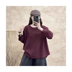 EAMT 여성 긴팔 맨투맨 가을 라운드 톱 YJ3