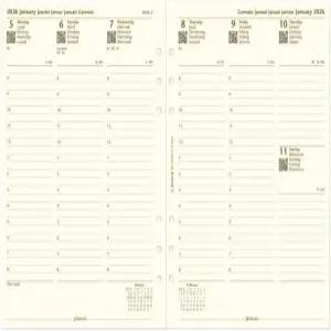 필로팍스 캘린더 다이어리 리필 A5 사이즈 예약 시 주간 보기 면 페이퍼 다국어 5개 언어 2026년