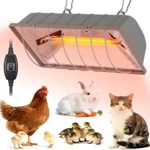 닭을 위한 300W 듀얼 모드 열 램프 - 오래 지속되는 닭장 히터 및 병아리 브루더 키트 동반자 가금류 오리