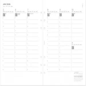 필로팍스 캘린더 다이어리 리필 A5 사이즈 예약 시 주간 보기 미니멀 팩 세로 백서 다국어 5개 언어 2026년