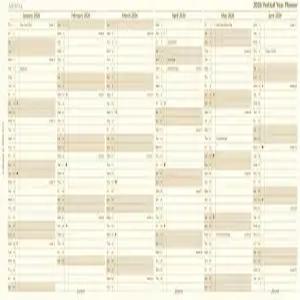 필로팍스 캘린더 다이어리 리필 A5 사이즈 세로 연도 플래너 면 페이퍼 영문 2026년 (C68508-26)