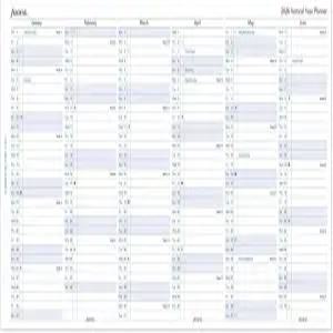 필로팍스 캘린더 다이어리 리필 A5 사이즈 세로 연도 플래너 백서 영문 2026년 (C6850-26)