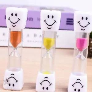 웃는 얼굴 표정 투명 시간 측정 도구 어린이 칫솔질 습관 형성 교육용 모래