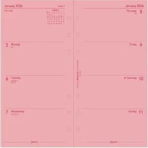 필로팍스 캘린더 다이어리 리필 개인/소형 사이즈 주간 시청 크 페이퍼 무제한 영어 2026 (C68478-26)