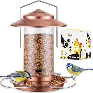 아이본 버드 퍼치 보유 다람쥐 씨앗 피더 포함된 브러시드 있는 야외용 메탈 구리가 피더 씨드는 않음 3개와 5파운드 포함되지 씹을