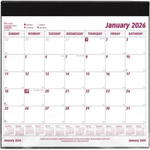 라인 2026 월간 책상 패드 캘린더 리필 및 비닐 홀더 2개월 24.25 x 9.25 가능 C9924-26