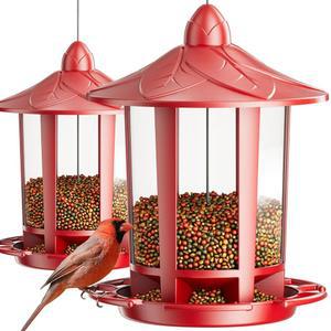 야외 행잉을 디자인의 버드 참새 골드핀치 치카디 위한 클래식 버드피더 2팩 핀치 재미있는 조립 캐슬 와일드 카디널 레드 버드림
