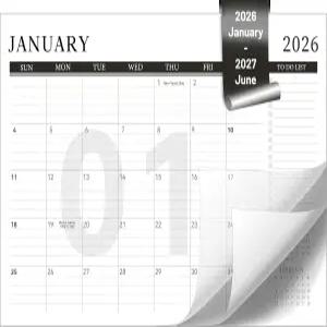 요먼트 크 캘린더 리필 2026-2027 2026-2027년 월~2027년 할 일이 대형 0 x6 월간 플래너 오피스 스쿨 홈