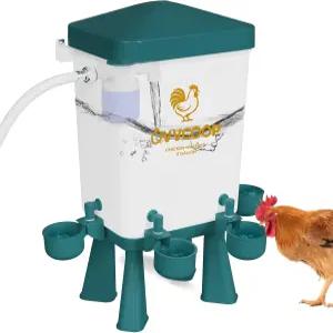 플로트 밸브가 있는 QVVCOOP 자동 치킨 워터러 오리 튀르키예를 위한 호스가 컨트롤 가금류 쿱 액세서리