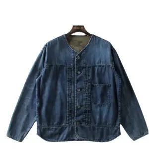 쉬헐크 청 빈티지 남사친 남자 얇은 코트 싱글 재킷 헤비 워싱 봄가을 KKE3