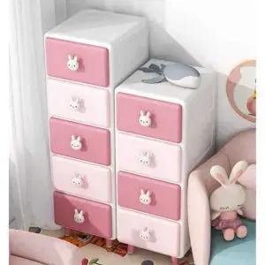 토끼 서랍 수납장 아이 핑크 옷장 옷 아동 2단4단6단 정리