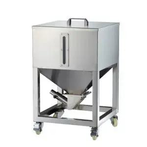 사출기 이송 스테인 원료 부품 저장통 보관 바퀴형 플라스틱