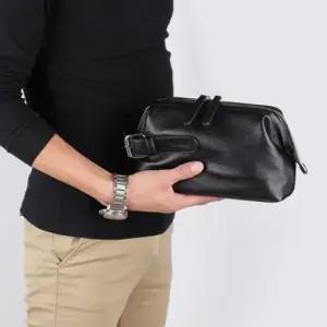 가방 남성 가죽 클러치백 데일리 블랙 파우치