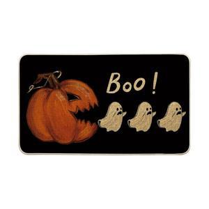 아르토이드 모드 고스트 부 호박 할로윈 도어 매트, 로우 프로파일 스위치 러그 홈 데코 매트 바닥 실내 실외용 17x29 인치