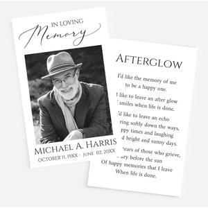 장례식 추모 기도 카드, 양면, 기도문, 시, 카드로 개인화된 사진, 삶의 이별을 축하하는 위로, 추모, 동정, 장례 선물