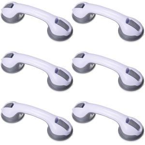 AceOrbit 6팩 욕조 및 샤워용 12인치 그립 바(Suction Cup 탈착식 샤워 핸들 ) 장애인용 목욕 난간, 드릴링이 필요 없는 튼튼한 욕실 없음