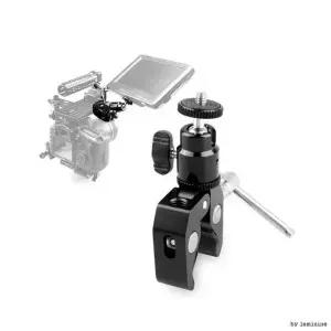 [골드스마일]클램프 볼헤드 카메라 DSLR 집게 조명 마이크 플래쉬 스마트폰