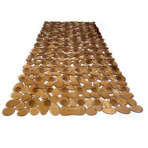 u201CPebbles u201D 미끄럼 방지 욕조 /샤워 매트 27.5 u201Dx14 직사각형, 무독성, 안전, 청결, 세탁기 세척 가능, 우수한 그립 및 배수, 비닐, 매끄러운 바닥 전용, 투명 갈색