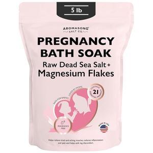 아로마송 사해 목욕물 5파운드 - 무향 순수 마그네슘 플레이크 & 미네랄 및 산후 근육통과 다리 불편함 엡섬 소금보다 흡수력이 뛰어납니다 (포장은 다를