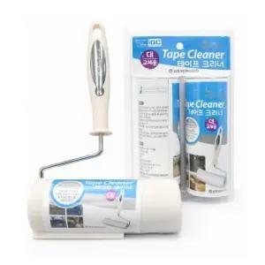 [생활] 테이프 크리너 대 세트/본품+교체용 2매입/국내생산 고점착 18cm 먼지제거기 돌돌이 머리카락 청소